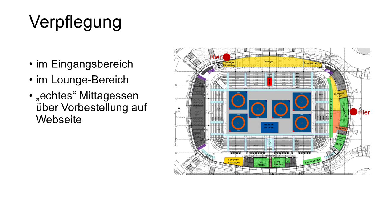 Wo finde ich das Catering?